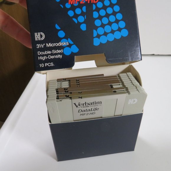 10 VERBATIUM Kodak open box MF2/HD Microdisks Taupe colored - Picture 5 of 9
